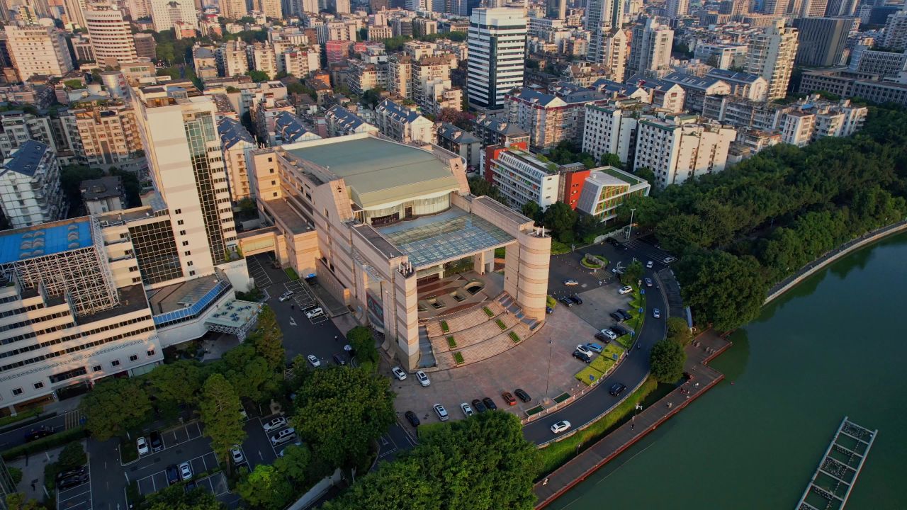航拍福建会堂景观