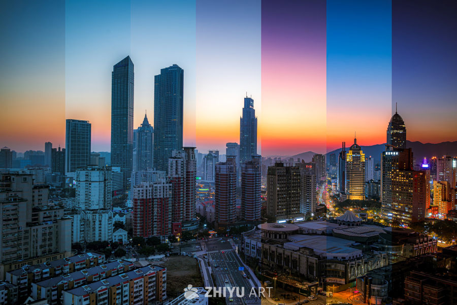 无锡三阳广场日转夜切片.