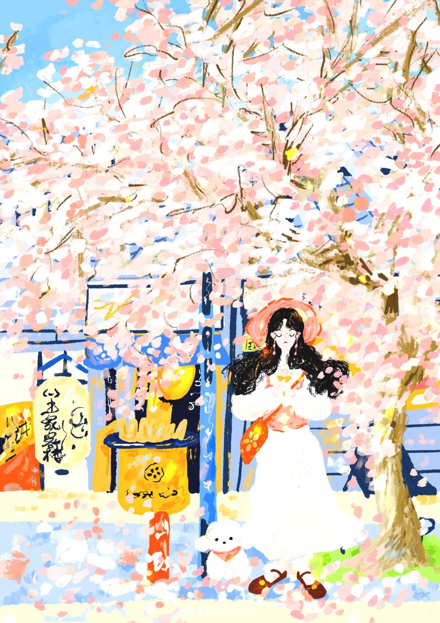 原创治愈插画作品素材四季节气节日自然 62