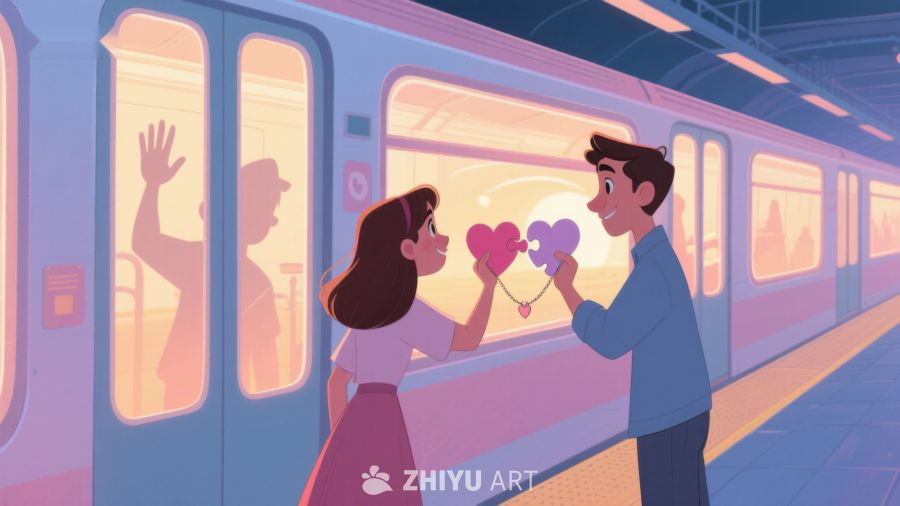 车站送别，心形气球传递情意 21