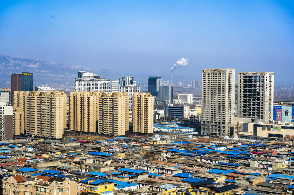 高楼大厦 平房 城市