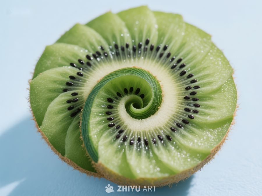 螺旋切片的奇异果特写 243