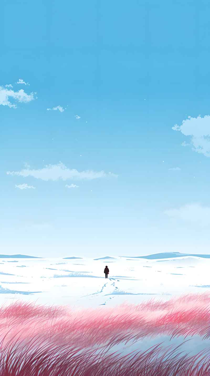 冬季唯美创意背景插画图 53