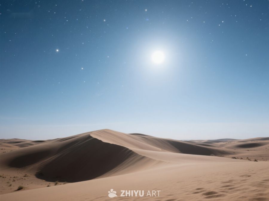 沙漠日出，星空与阳光交织 65