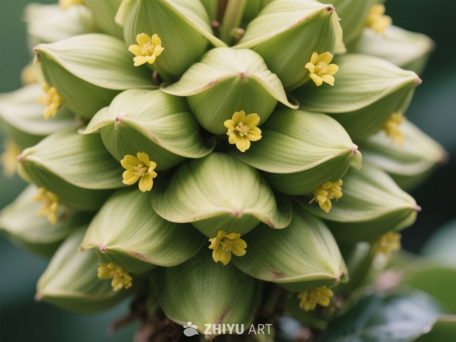 绿色苞片簇拥的黄色小花 168
