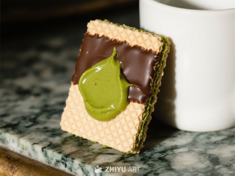 抹茶夹心巧克力饼干配咖啡 699