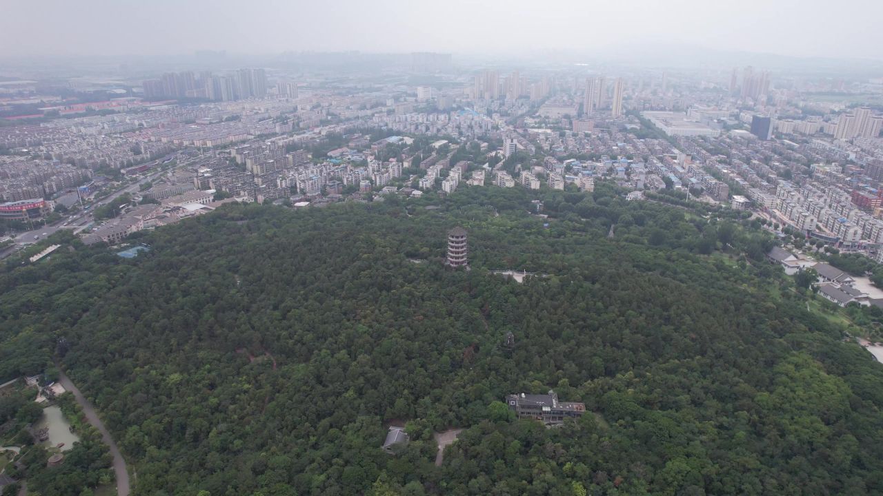 安徽蚌埠城市风光航拍 