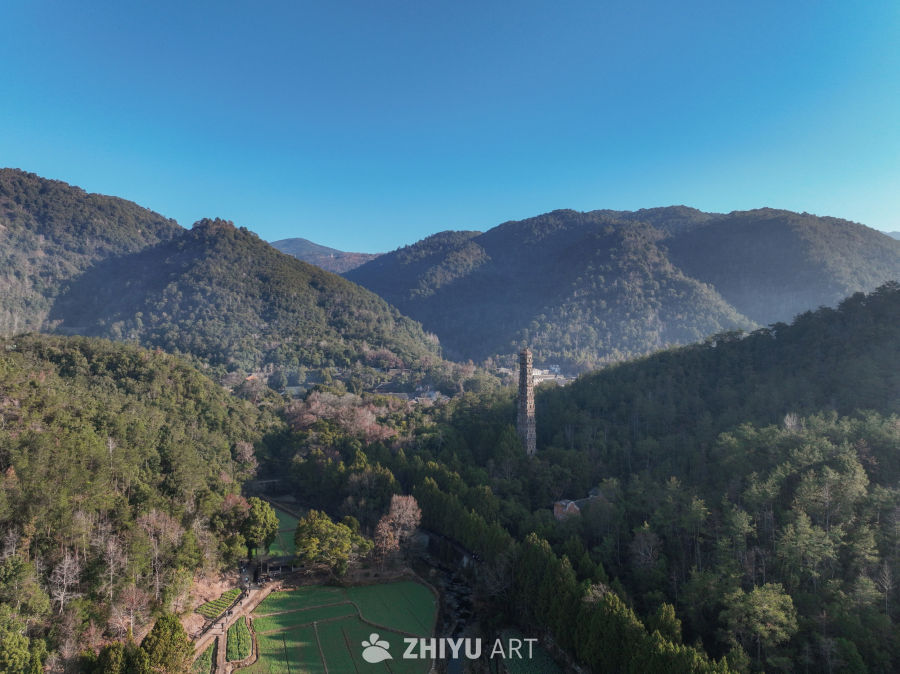 浙江台州天台县国清寺航拍全景 22