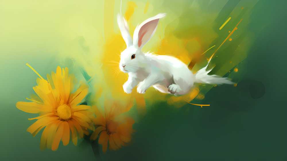 兔子各种造型立体感插画