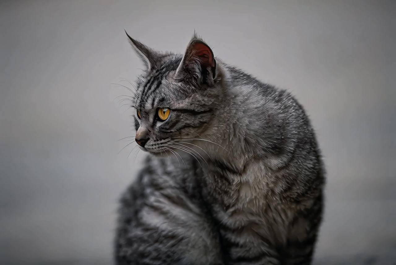 灰条纹猫