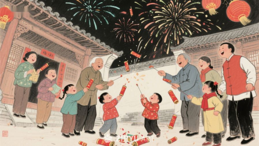 家人欢聚庆祝新年 431