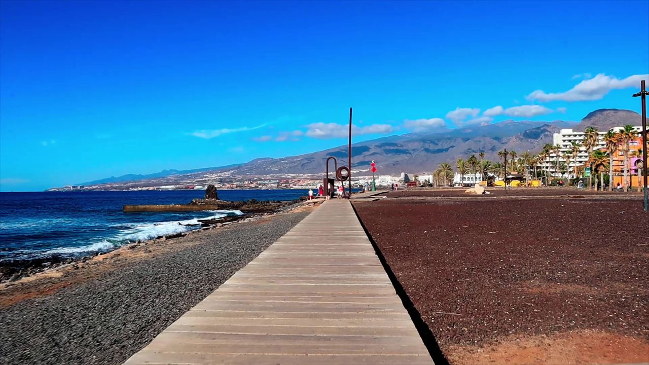 海滩特内里费海洋波太阳