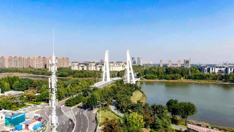 河南郑州城市风光航拍摄影图