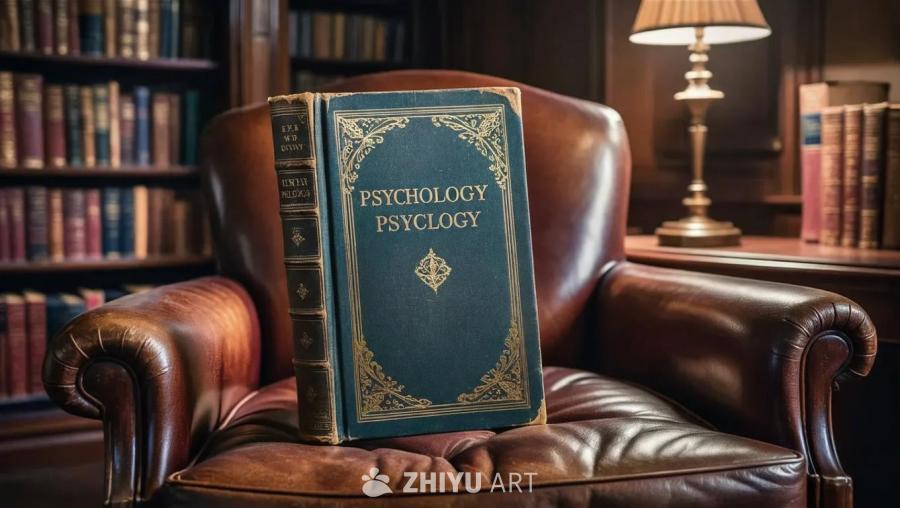一张封皮为蓝色的书，书名为“PSYCHOLOGY 