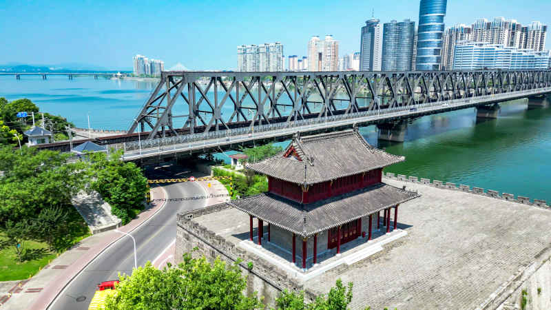 湖北襄阳城市风光旅游景区航拍摄影图 