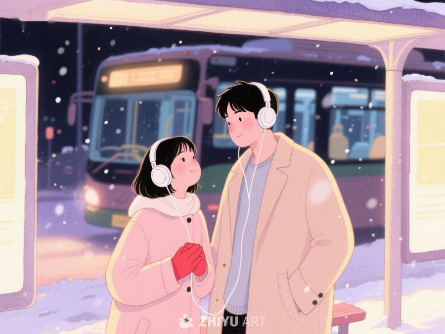 冬夜公交站的温暖对话 160