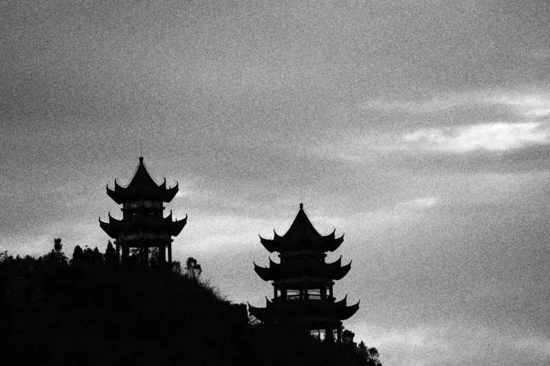 傍晚亭子