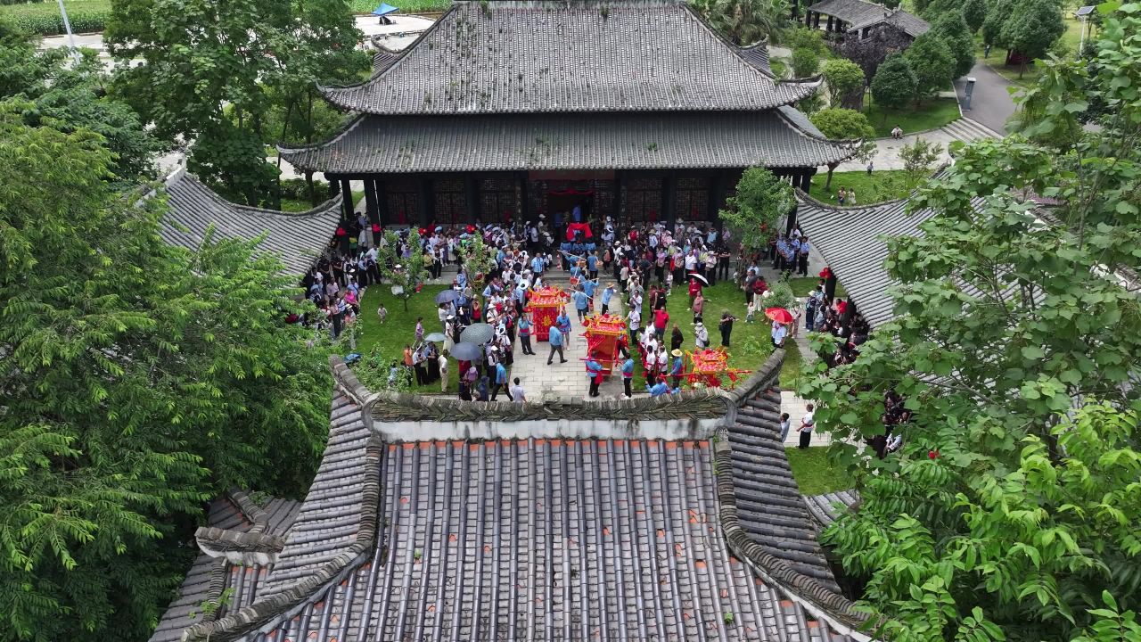 贵州少数民族布依族婚俗体验航拍