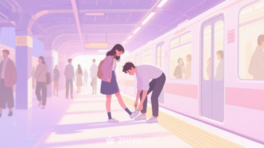 地铁站台上的温馨瞬间 109