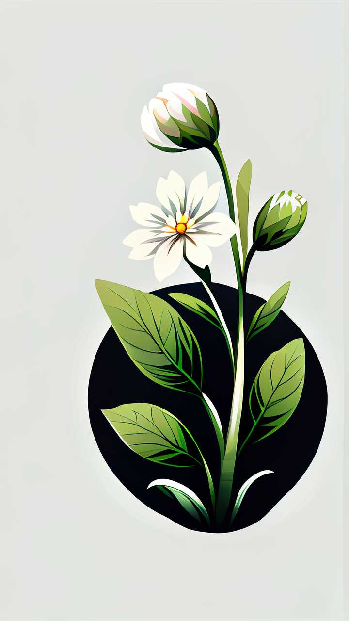 小花白色背景
