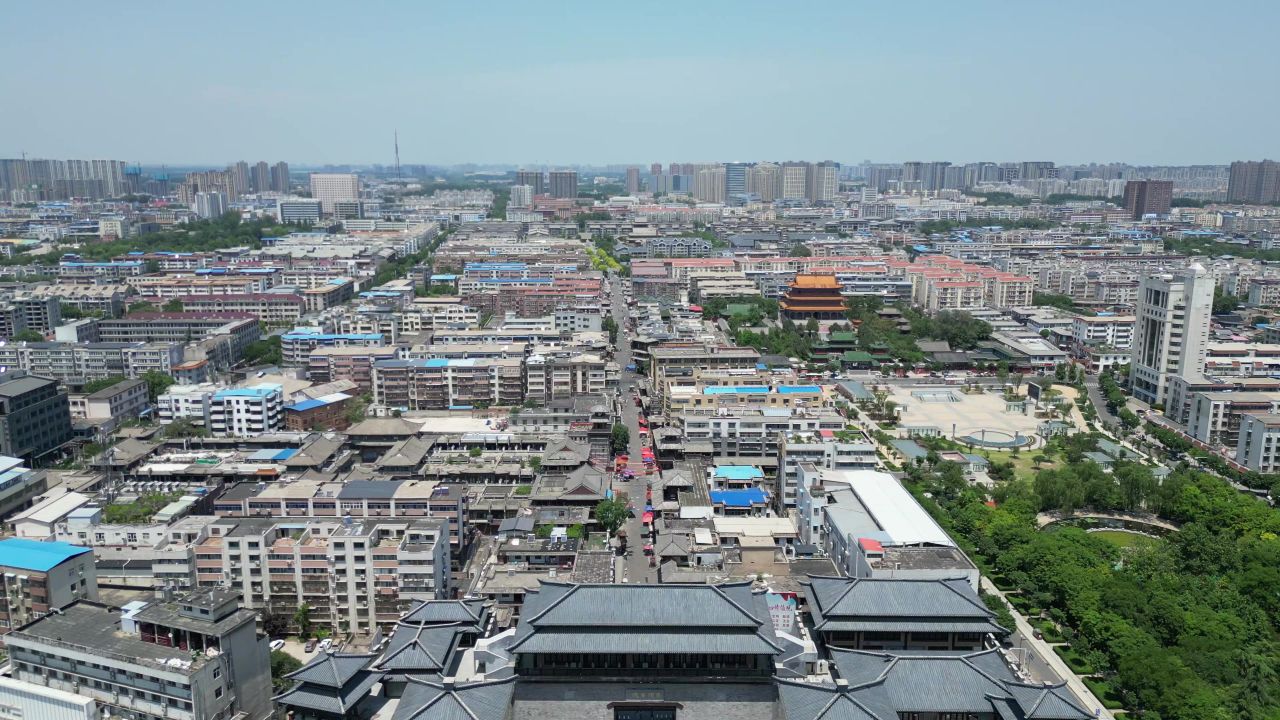 航拍许昌曹魏古城