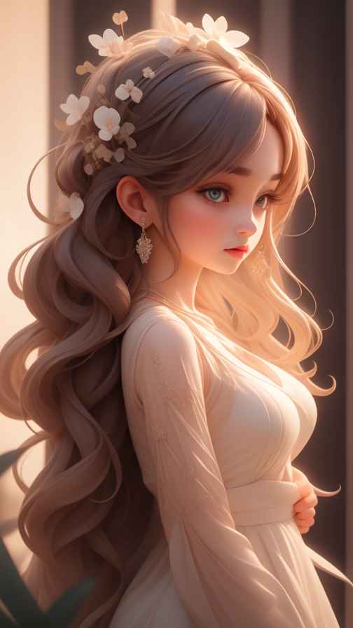 粉色女孩治愈系