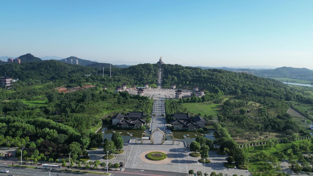  航拍宜春禅都文化博览园