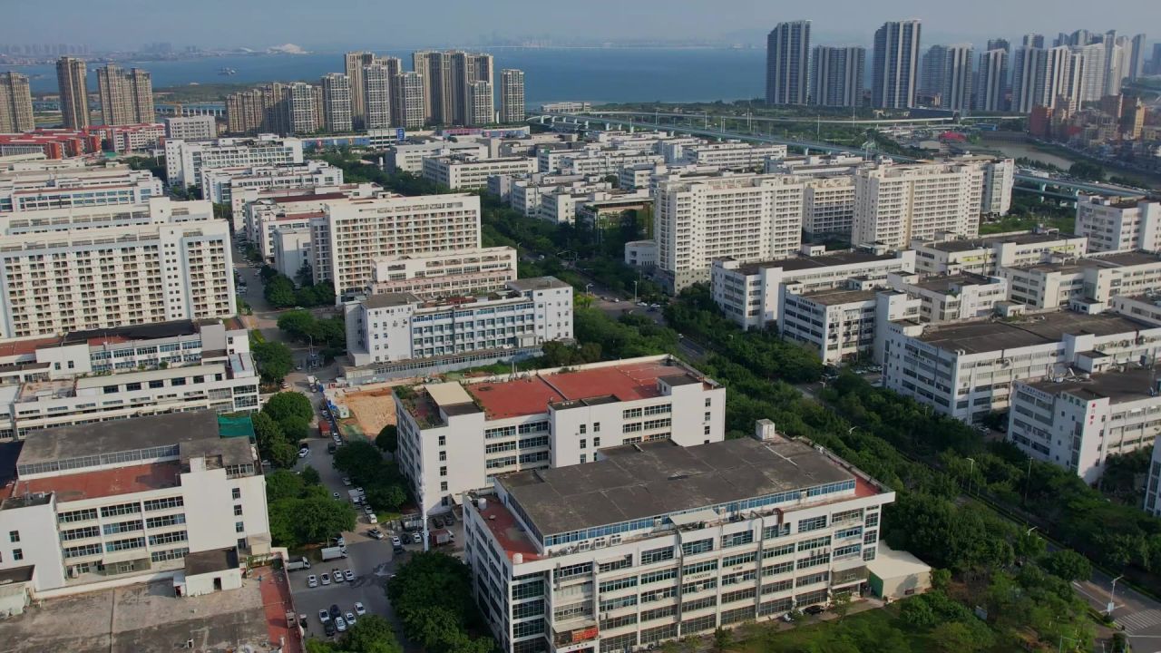 航拍厦门同安工业园区