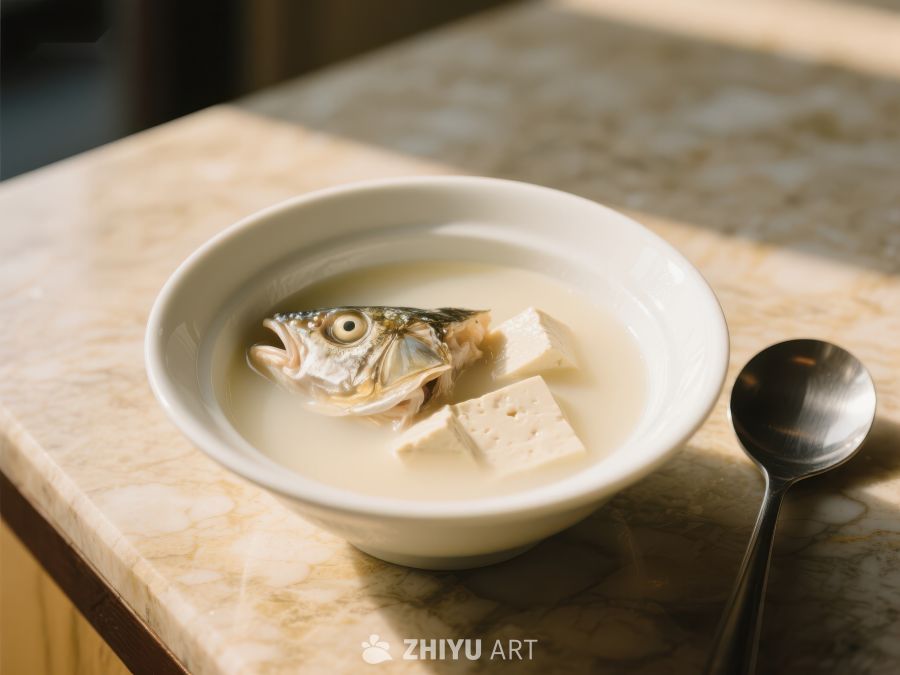 鱼头豆腐汤，清新美味 1121