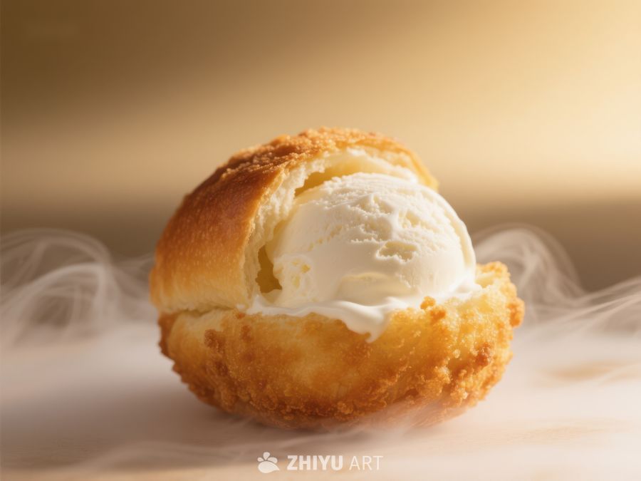 奶油泡芙配冰淇淋