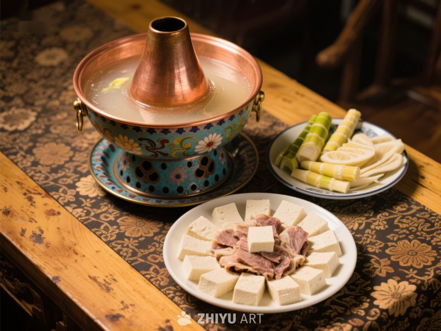 火锅配菜，热气腾腾的美食享受 180