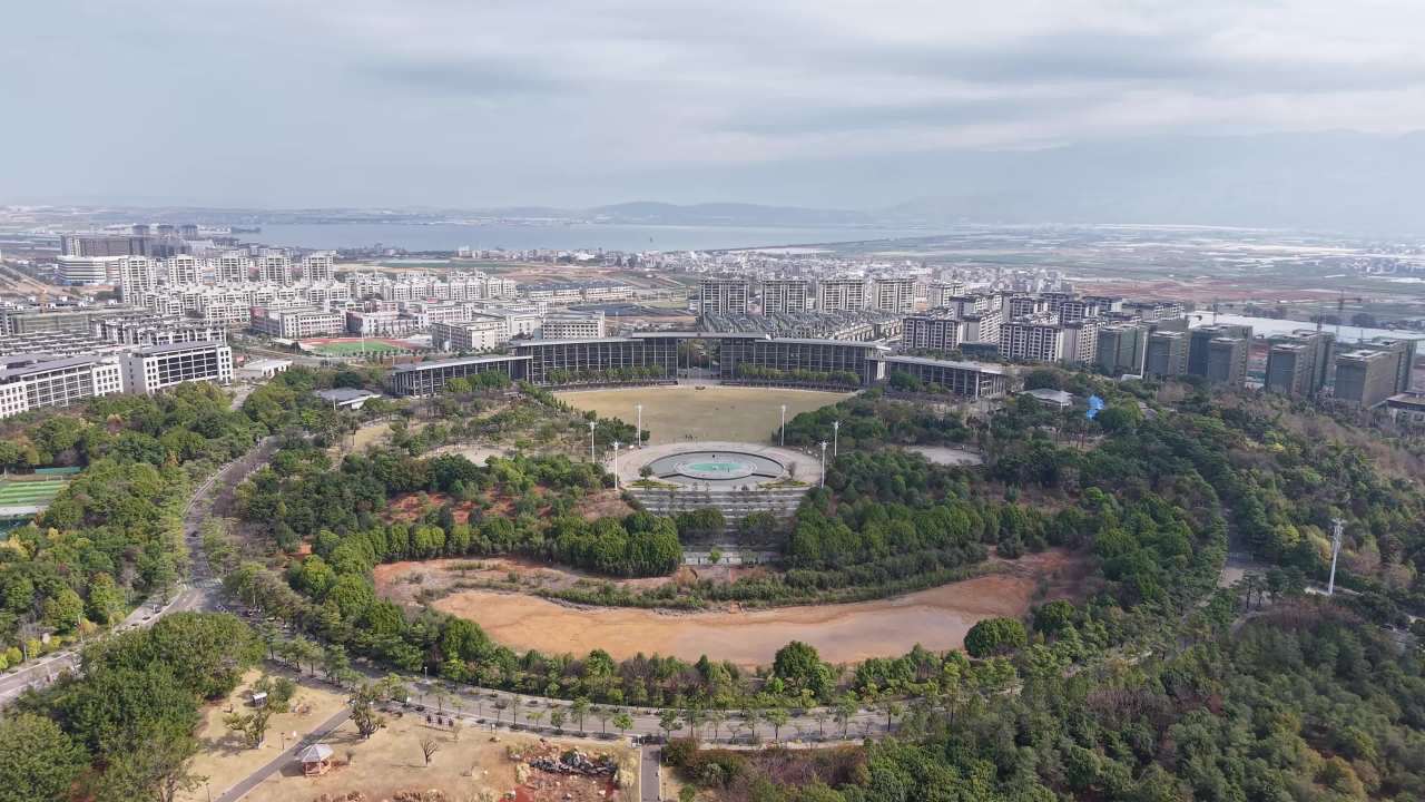 城市公园全景俯瞰