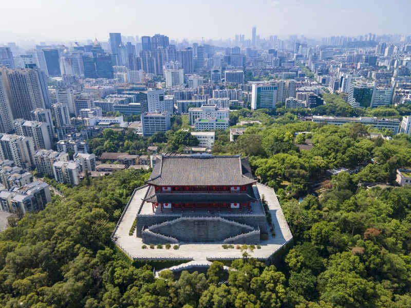 福建福州威海楼航拍摄影图