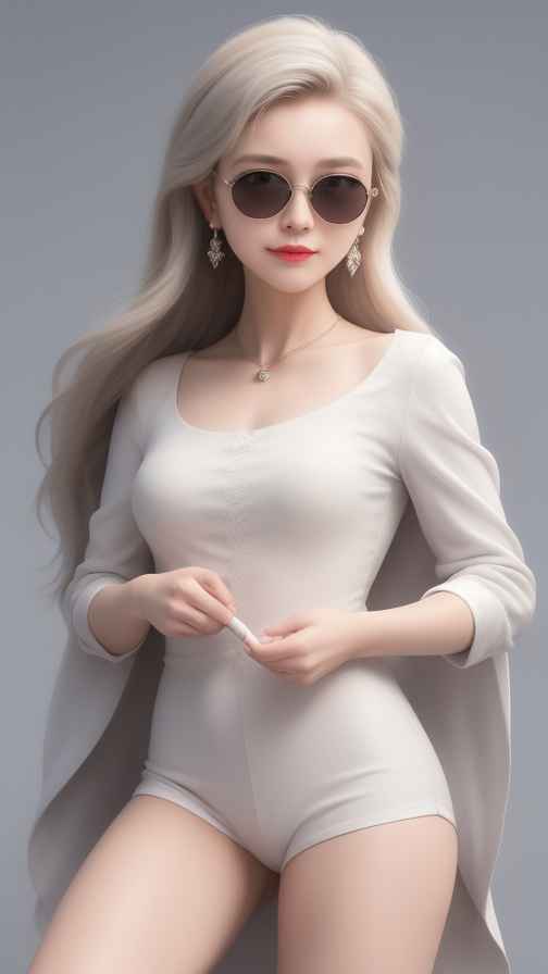 酷酷的白色衣服人像