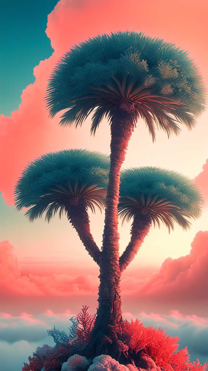 棕榈树云朵