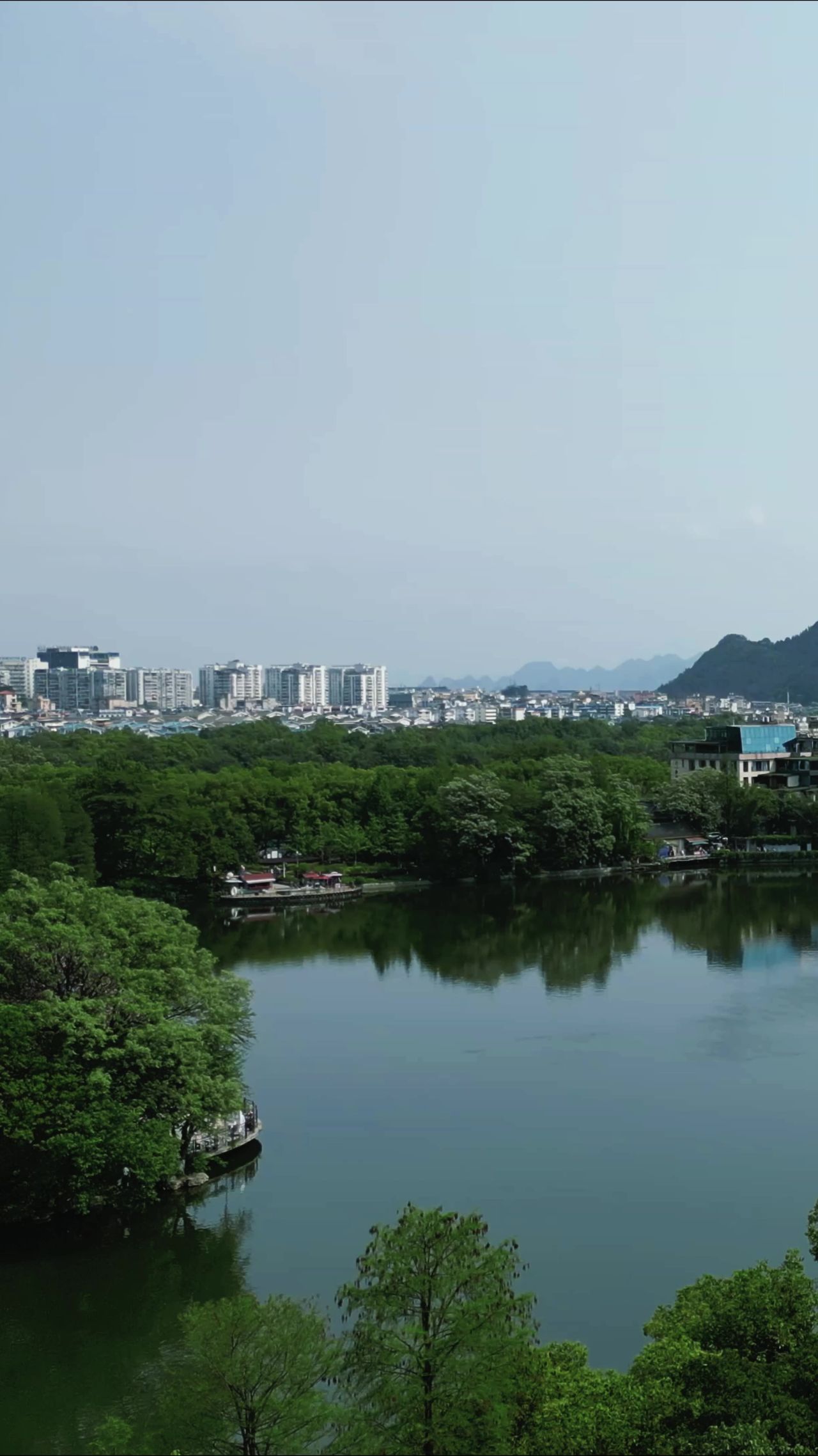 广西桂林漓江山水风光航拍
