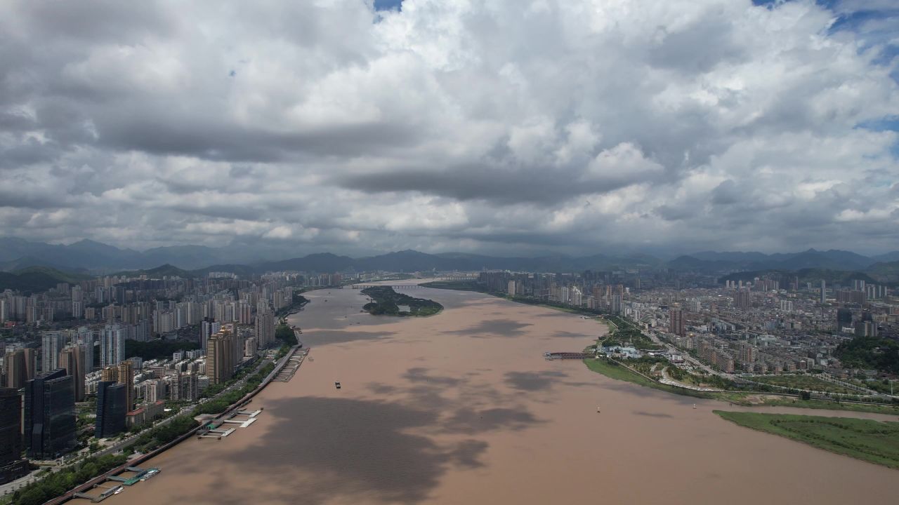 浙江温州城市建设航拍 