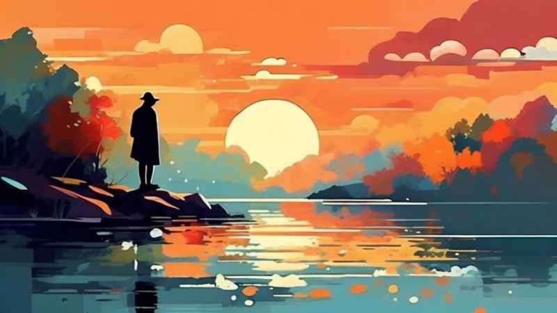 印象派插画莫奈风格
