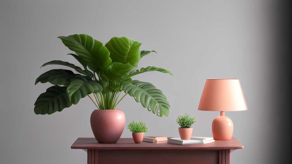 绿植花瓶摆放场景