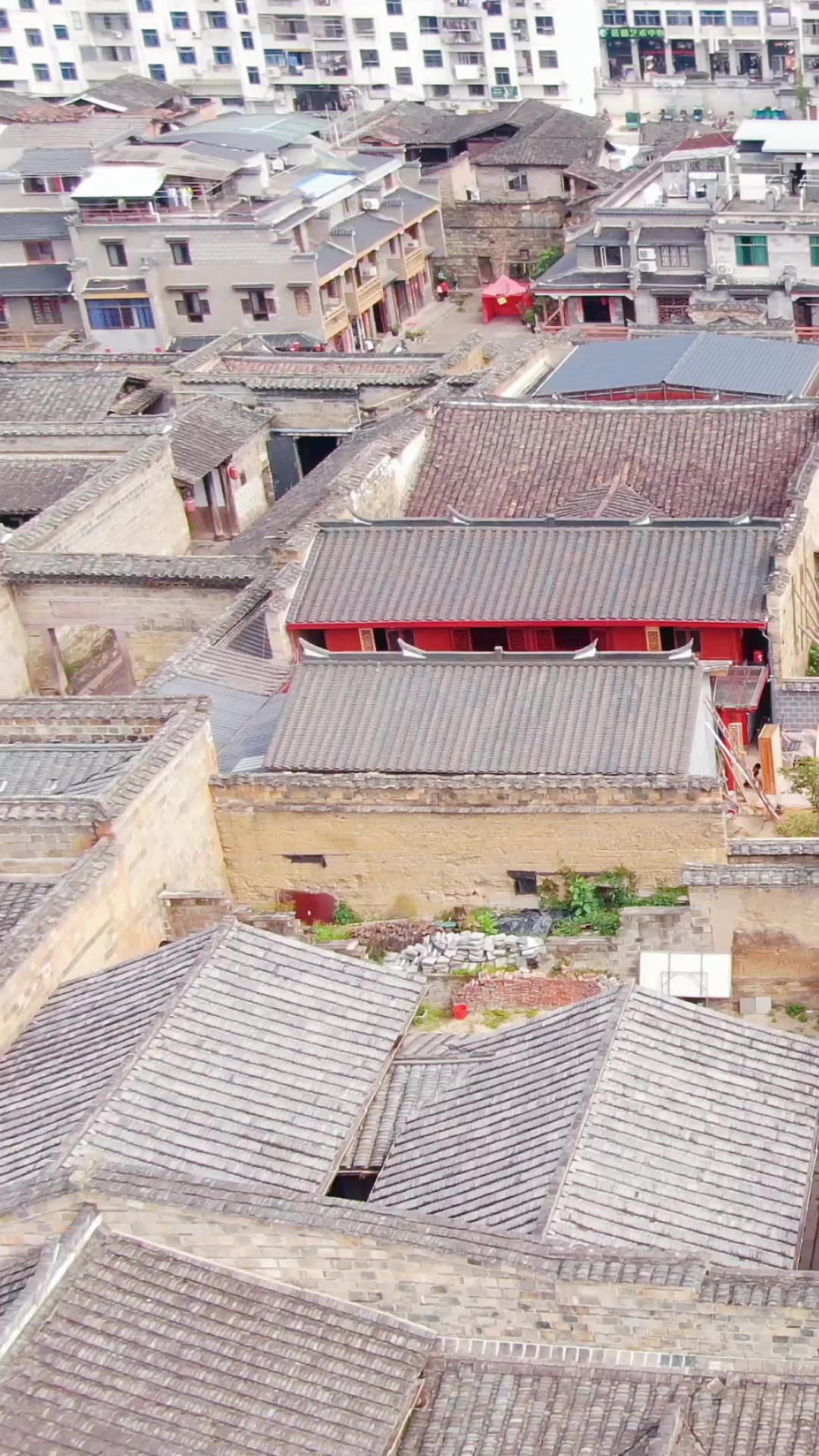 福建泰宁古城竖屏航拍
