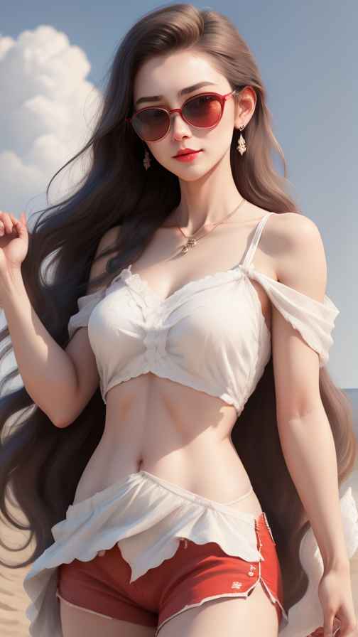 吊带美女