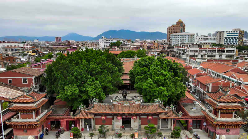 福建泉州城市风光航拍图 
