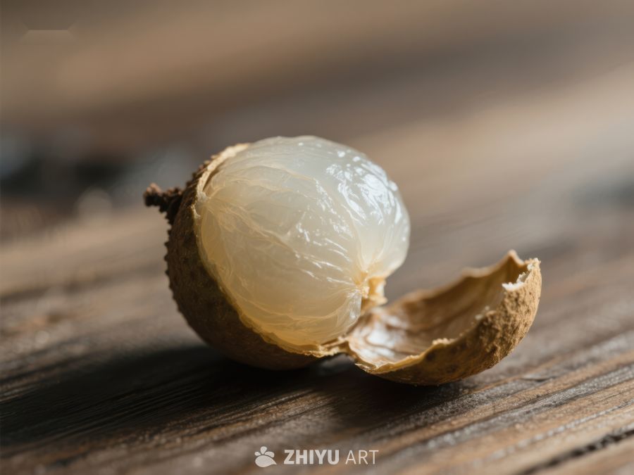 新鲜荔枝剥开展示果肉 610