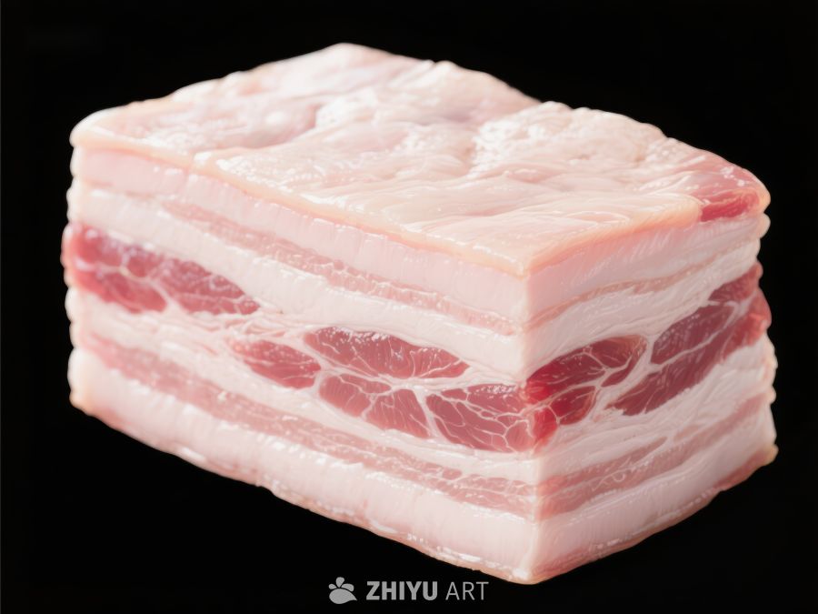 新鲜五花肉堆叠展示 809