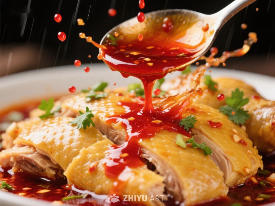 红油淋鸡，美味诱人 256