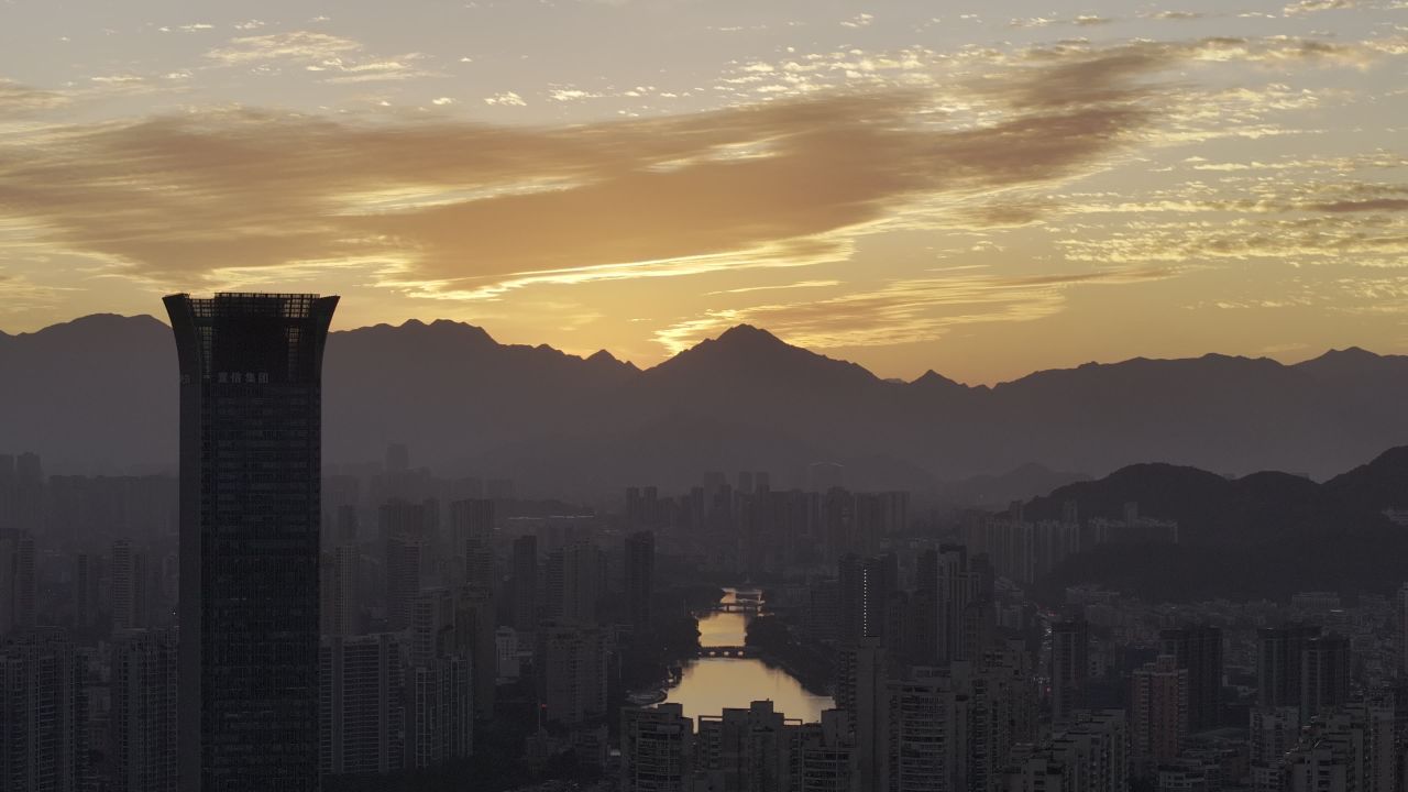温州城市晚霞和夜景 7