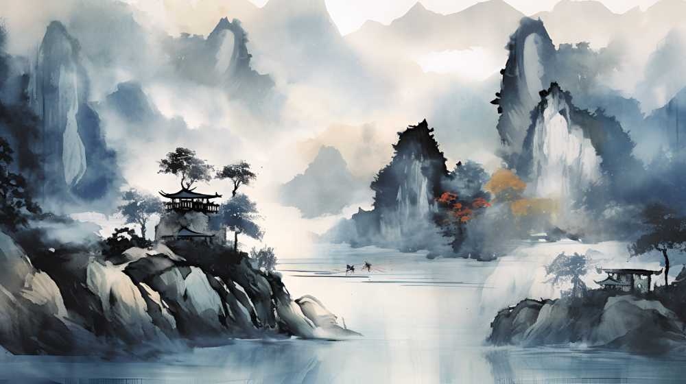 山水画每一幅都是艺术