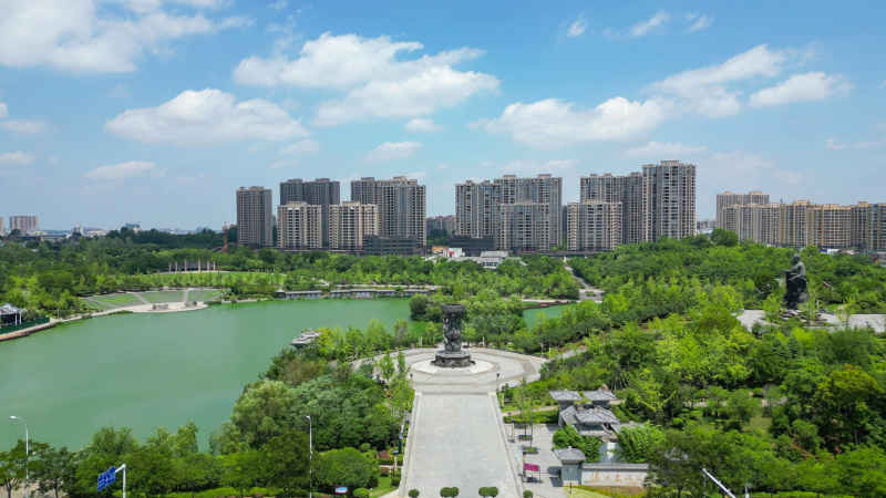  航拍湖北随州文化园4A景区 