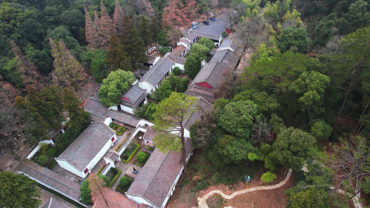 4K景点航拍江西九江旅游重点文物白鹿洞书院古建筑群