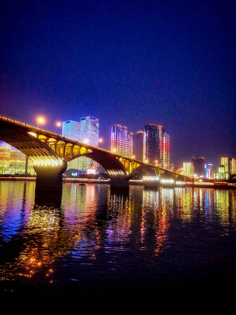 湖南长沙城市夜景灯光摄影图